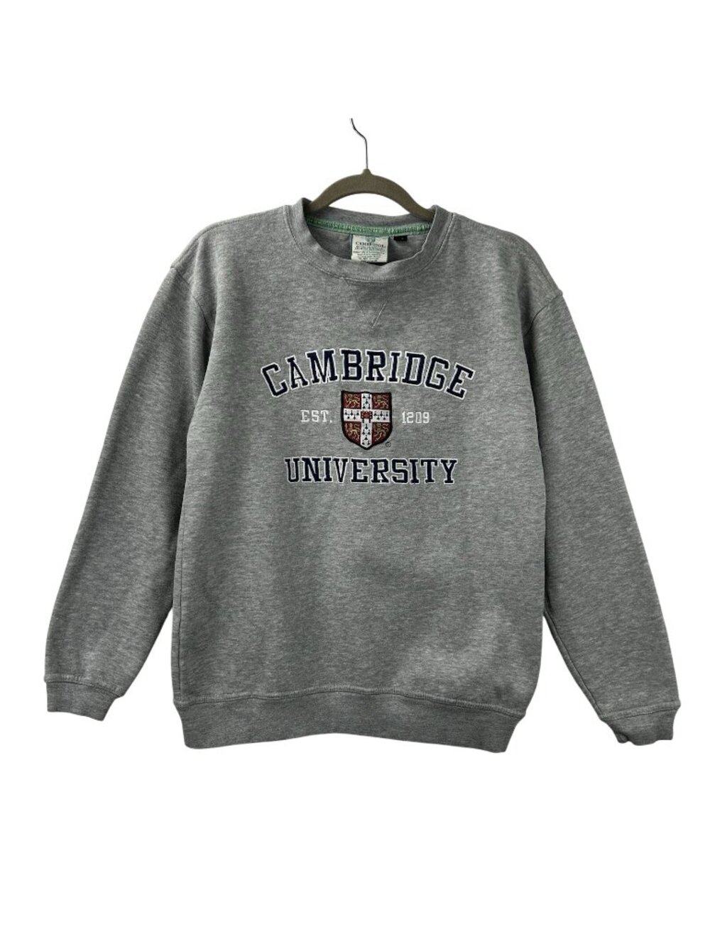 Cambridge University Sweatshirt Adult Small Gray Embroidered Crest Official